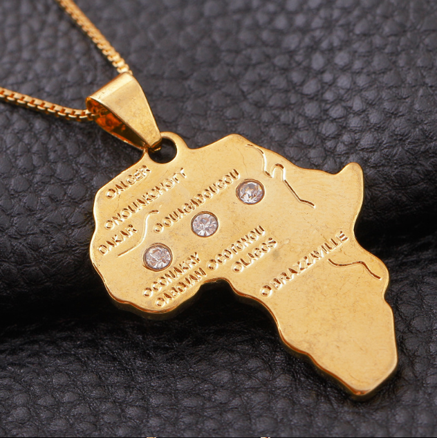 AOKOMELON African Map Necklace