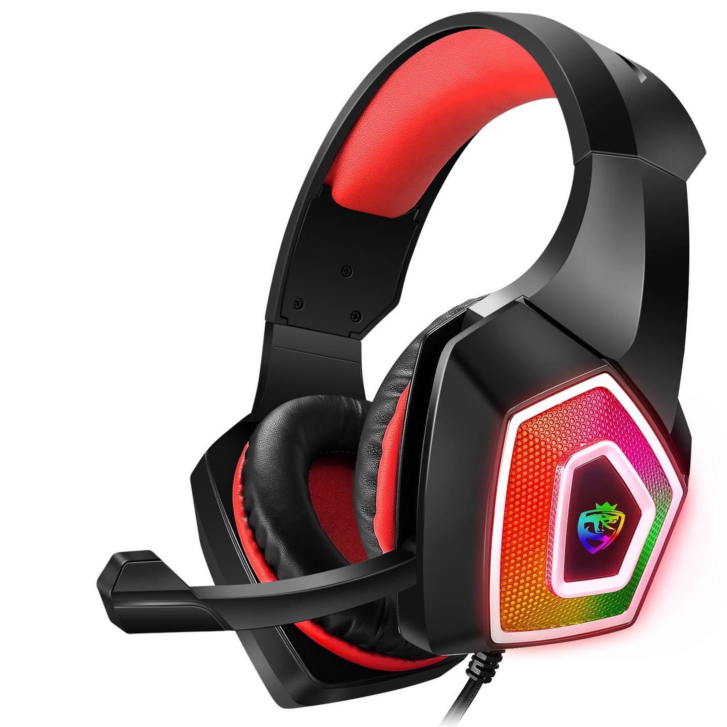 AOKOMELON Colorful RGB  Computer Wired Gaming Headphones