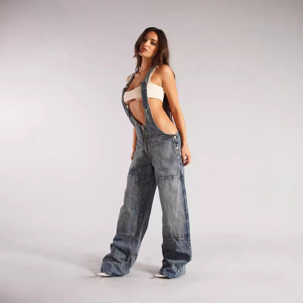 AOKOMELON Denim Overalls