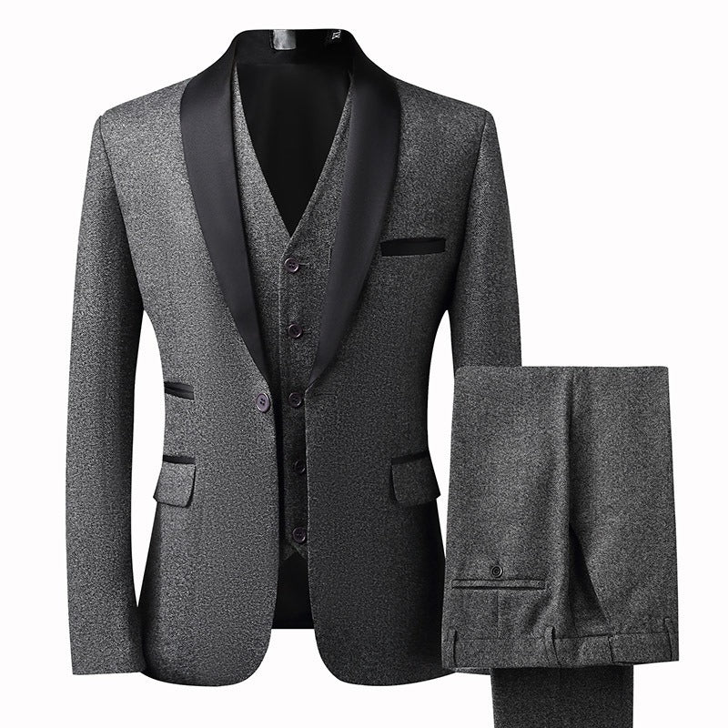 AOKOMELON Men's Three Piece Groom Suit Set