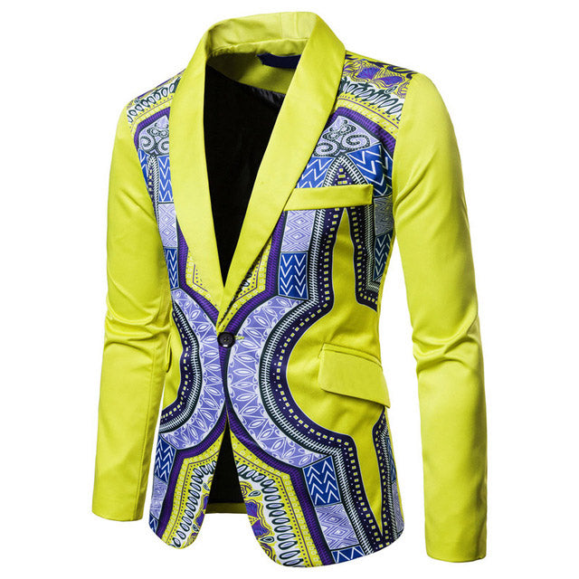 AOKOMELON Traditional African Suit Blazer