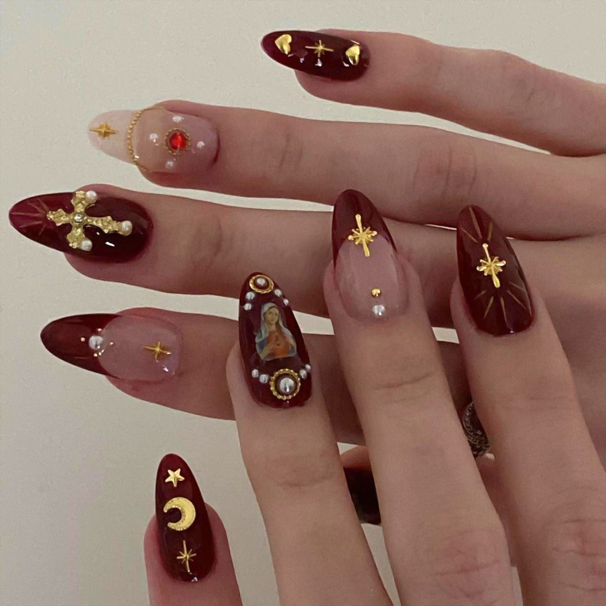 AOKOMELON Diamond Press on Nails