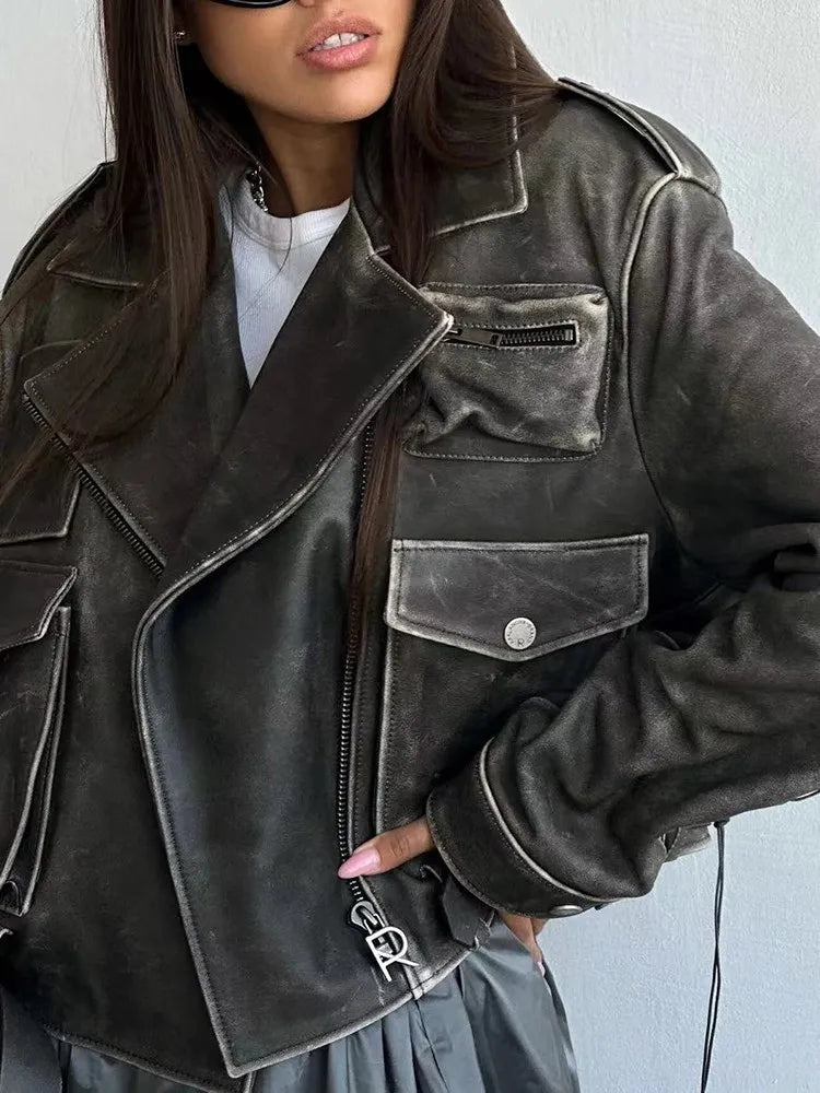 AOKOMELON Leather Jacket