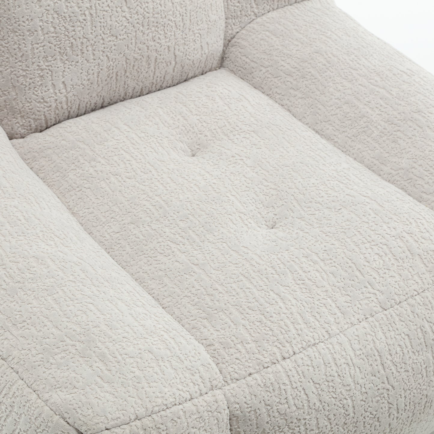 AOKOMELON  Indoor Fluffy  Super Soft Couch Chair with Memory Foam and Footstool