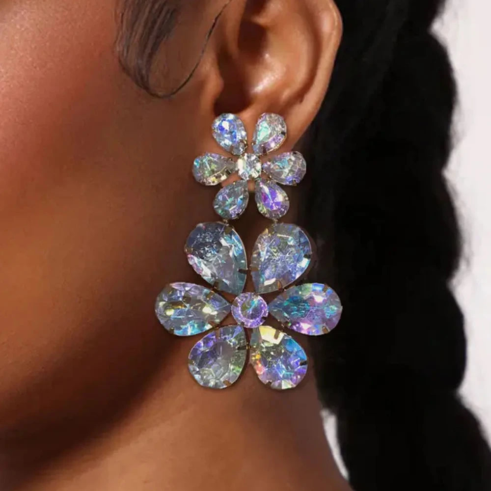 AOKOMELON Flower Pendant Earring