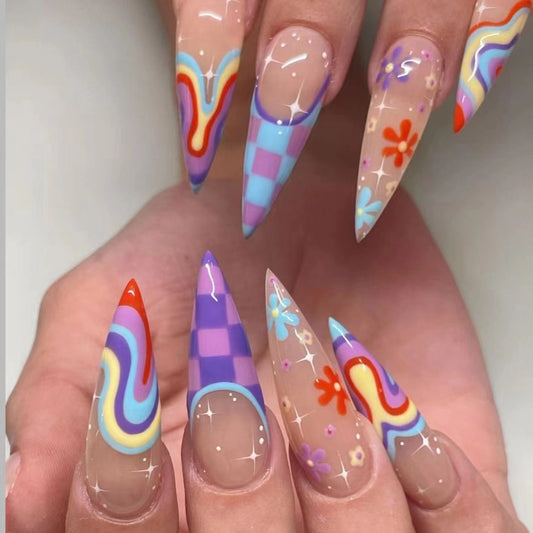 AOKOMELON  Multi-Color Nails