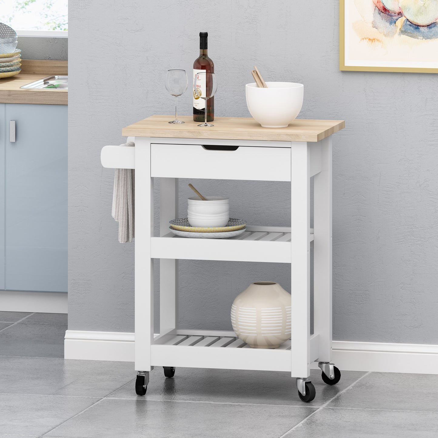 AOKOMELON Kitchen Cart