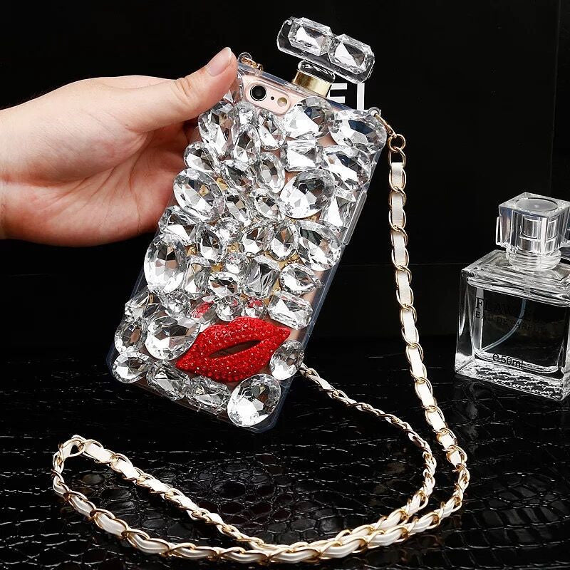 AOKOMELON  Bedazzled Rhinestone Flower Phonecase