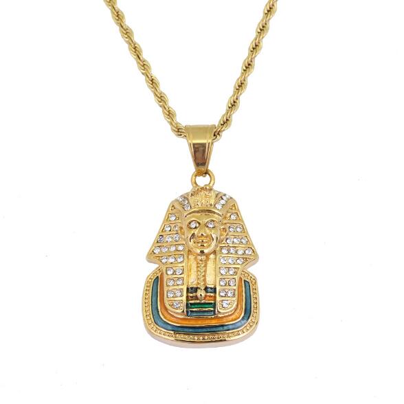 AOKOMELON Egypt Pharaoh Pendant Necklace