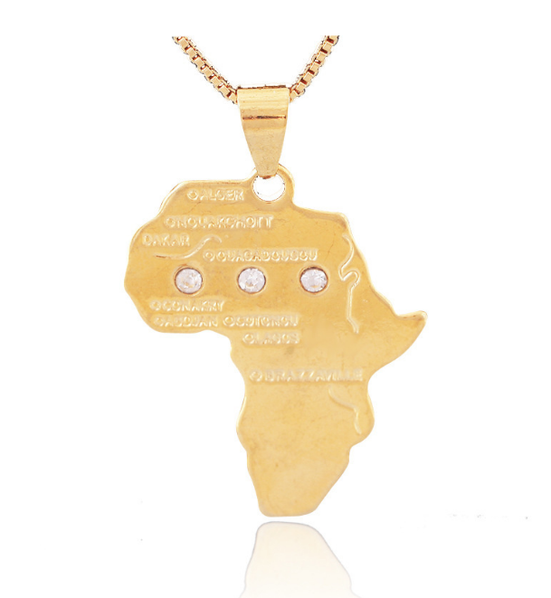 AOKOMELON African Map Necklace