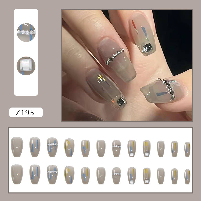 AOKOMELON Transparent Gray Nails