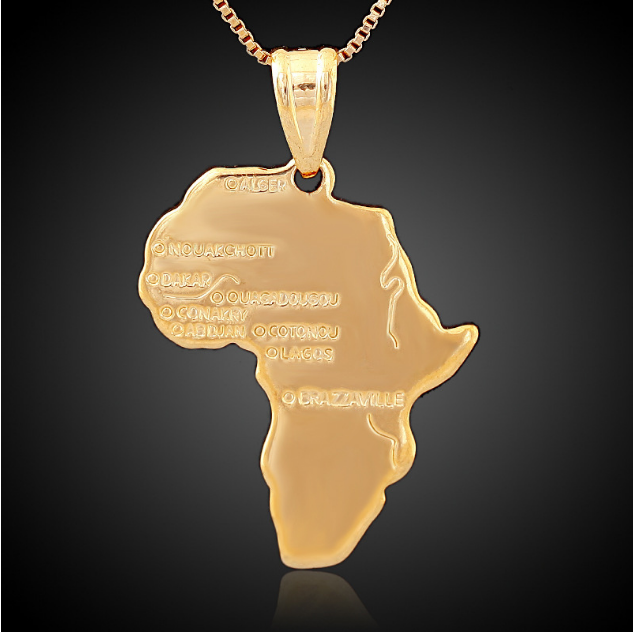 AOKOMELON African Map Necklace