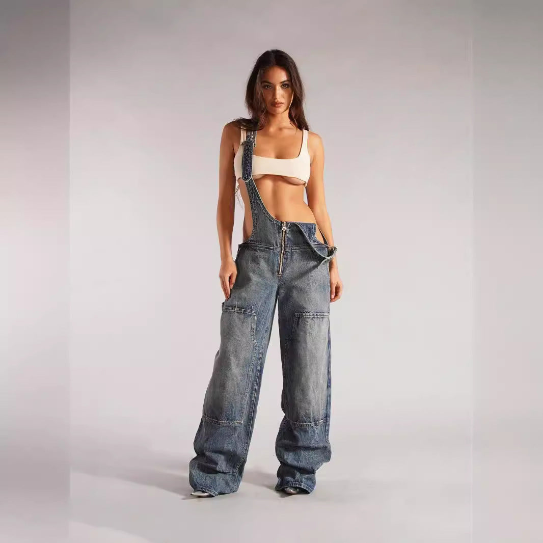 AOKOMELON Denim Overalls