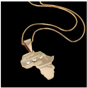 AOKOMELON African Map Necklace