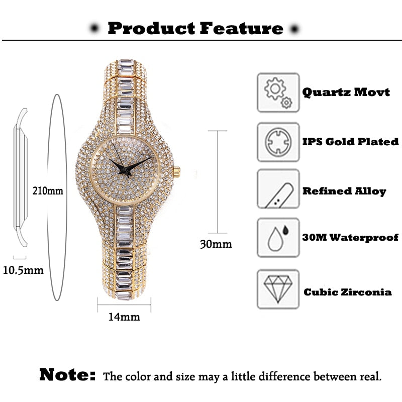 AOKOMELON Women's Rhinestone Watch