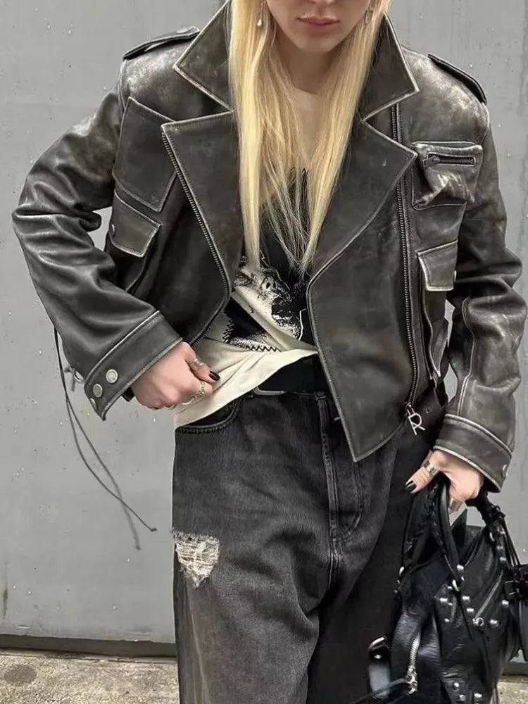 AOKOMELON Leather Jacket