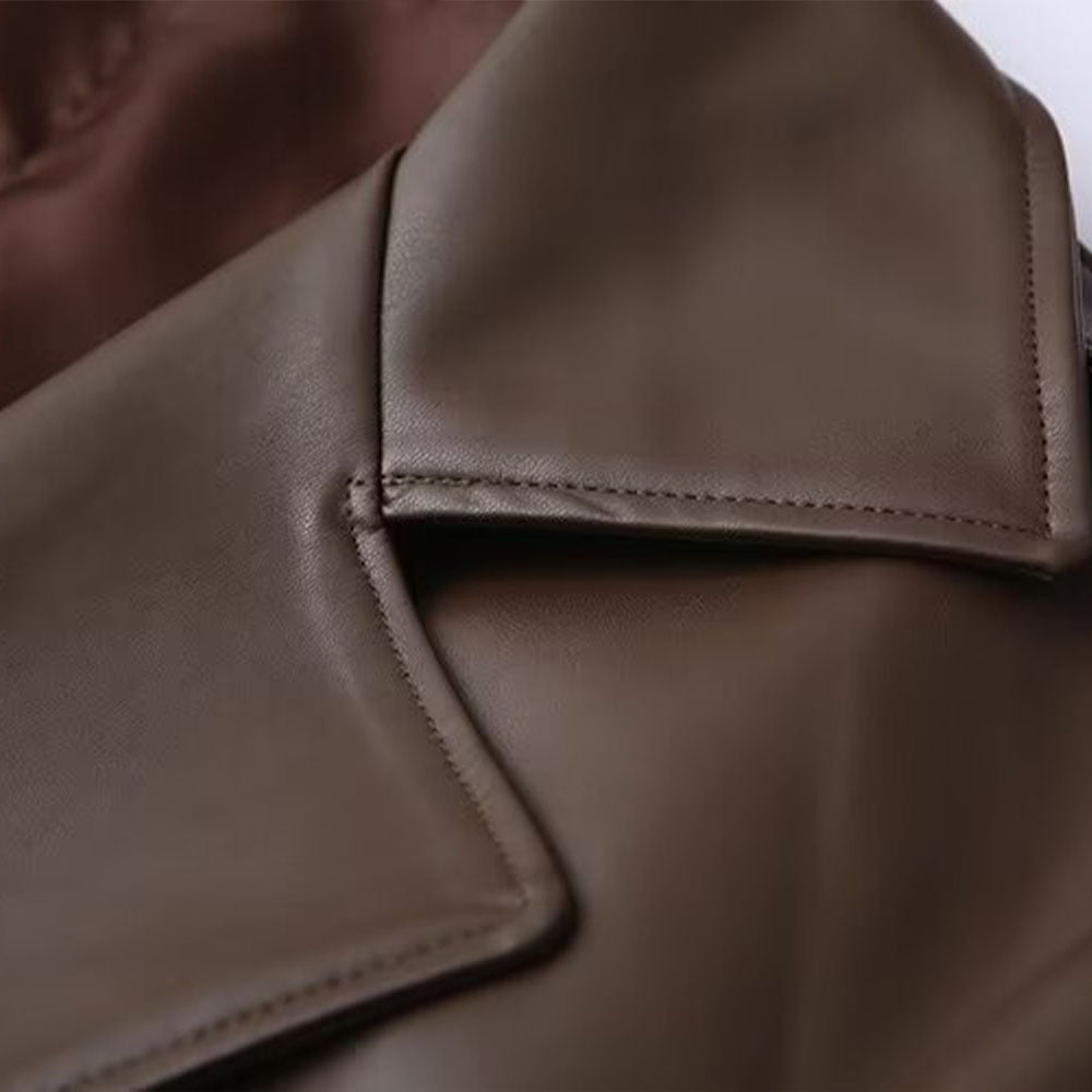 AOKOMELON French Leather Jacket