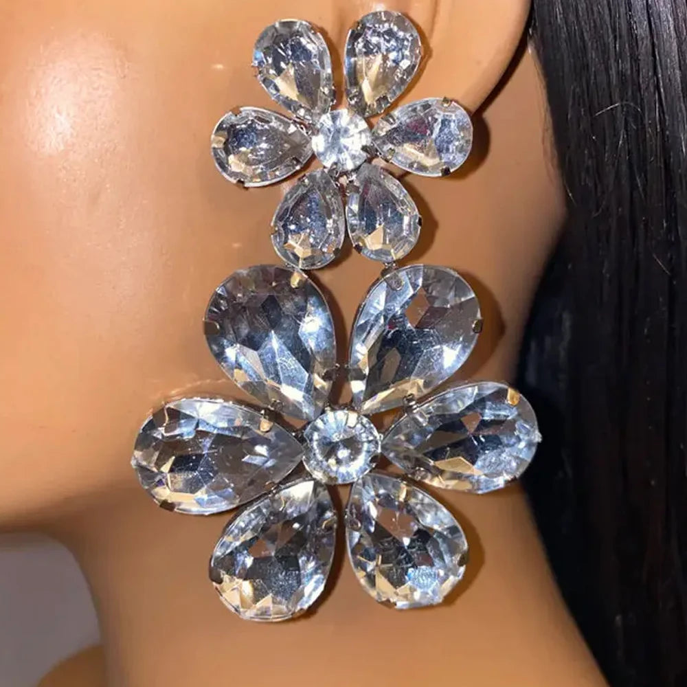 AOKOMELON Flower Pendant Earring